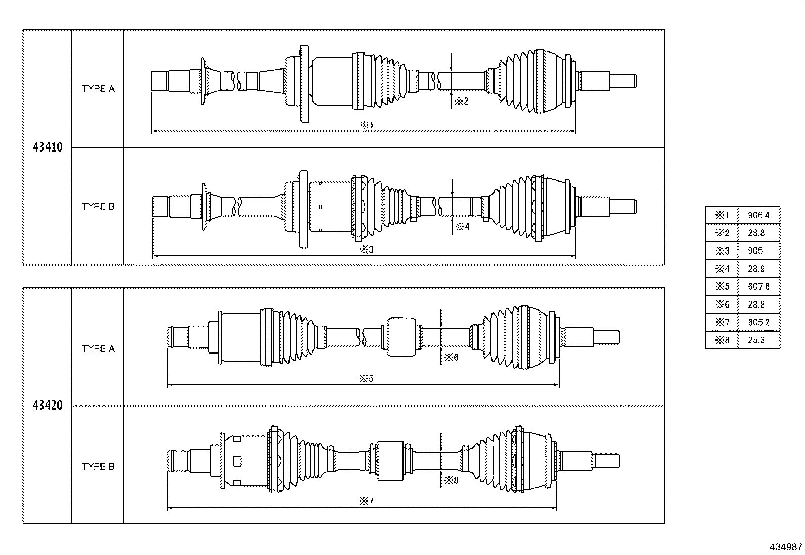 04427-02A30 BOOT KIT, FRONT DRIVE SHAFT, IN & OUTBOARD, RH product image