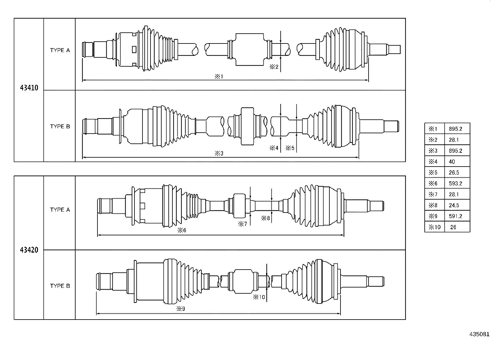 04437-02620 BOOT KIT, FRONT DRIVE SHAFT INBOARD JOINT, RH product image
