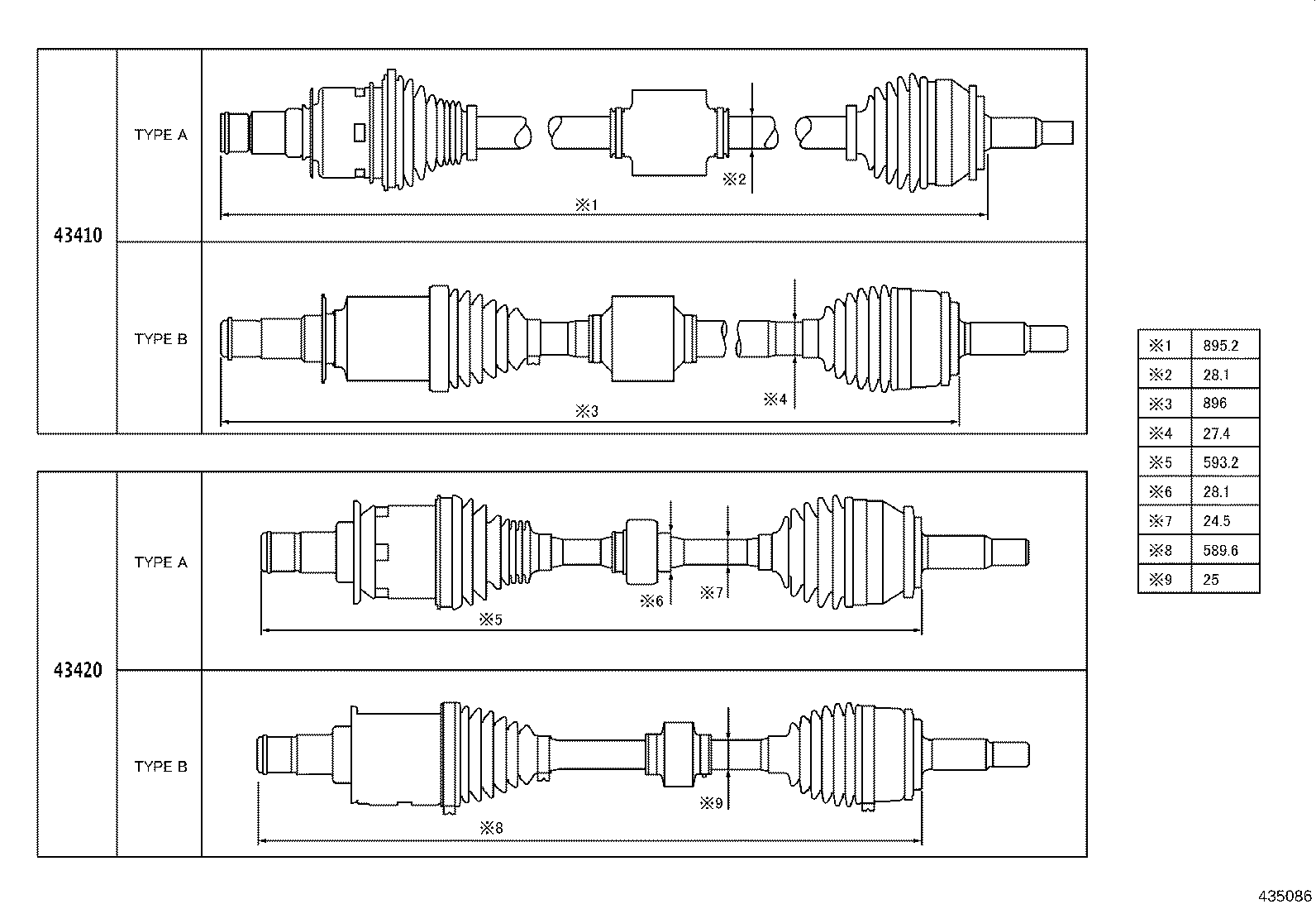 04437-02620 BOOT KIT, FRONT DRIVE SHAFT INBOARD JOINT, RH product image