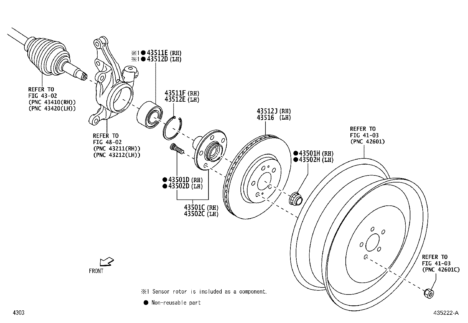 43512-BZ490 DISC, FRONT RH product image