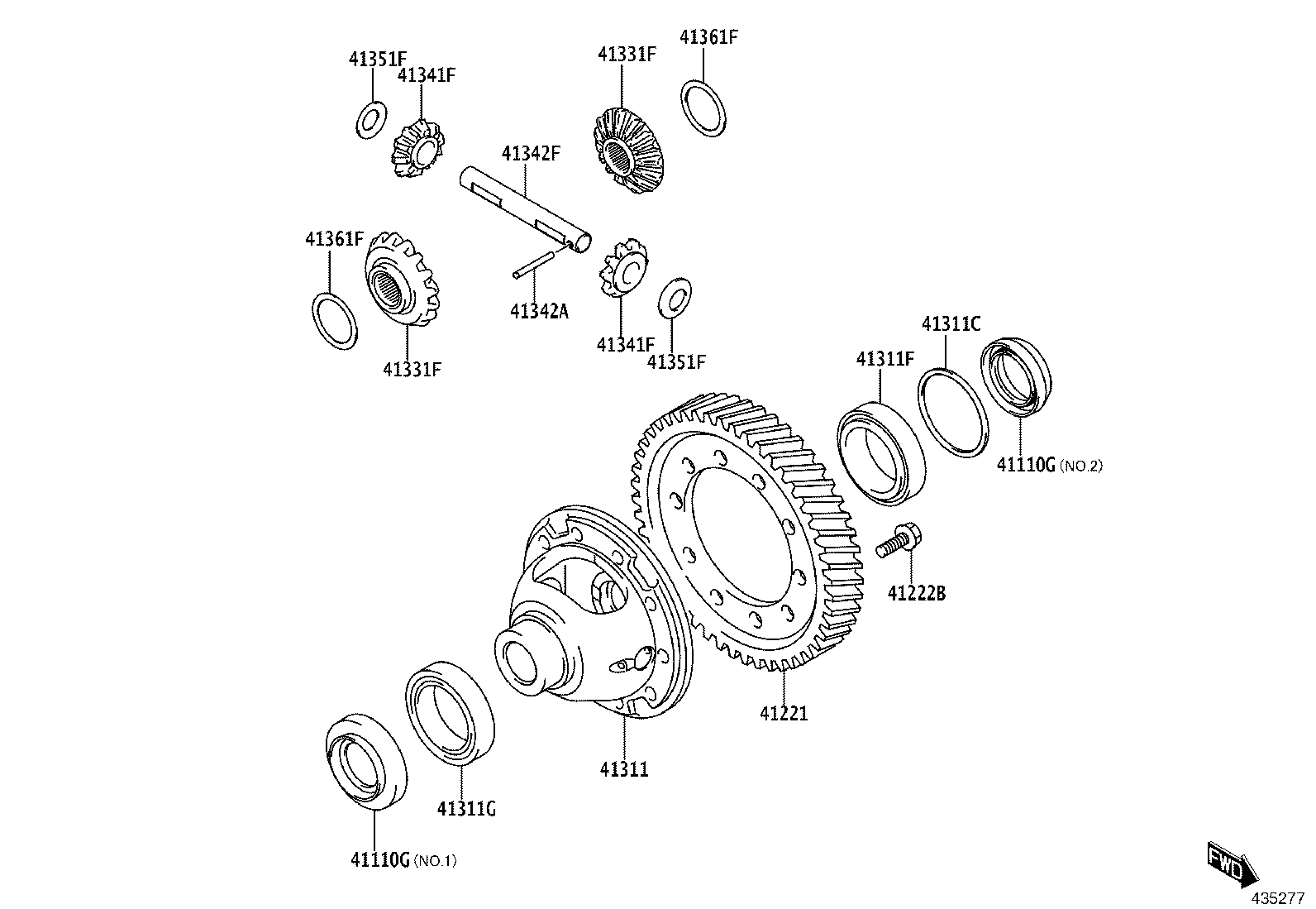 90118-WCG98 BEARING, TAPERED ROLLER (FOR FRONT DIFFERENTIAL CASE REAR) product image