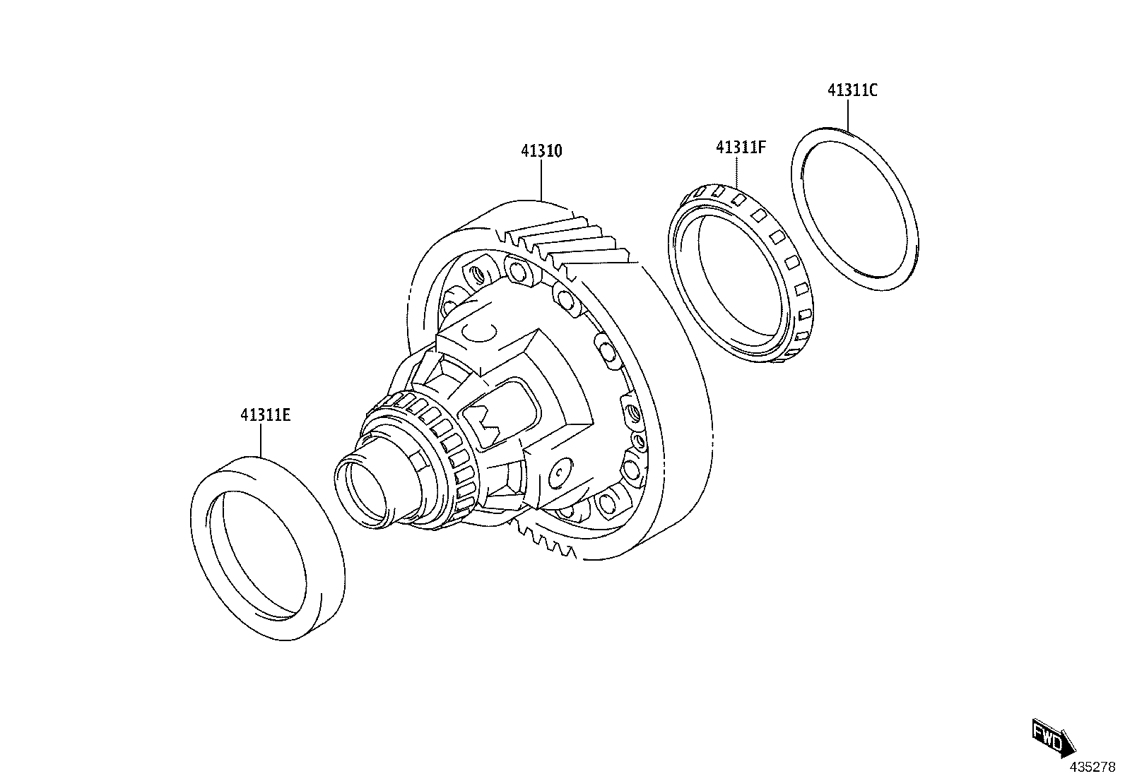90118-WCG98 BEARING, TAPERED ROLLER (FOR FRONT DIFFERENTIAL CASE REAR) product image