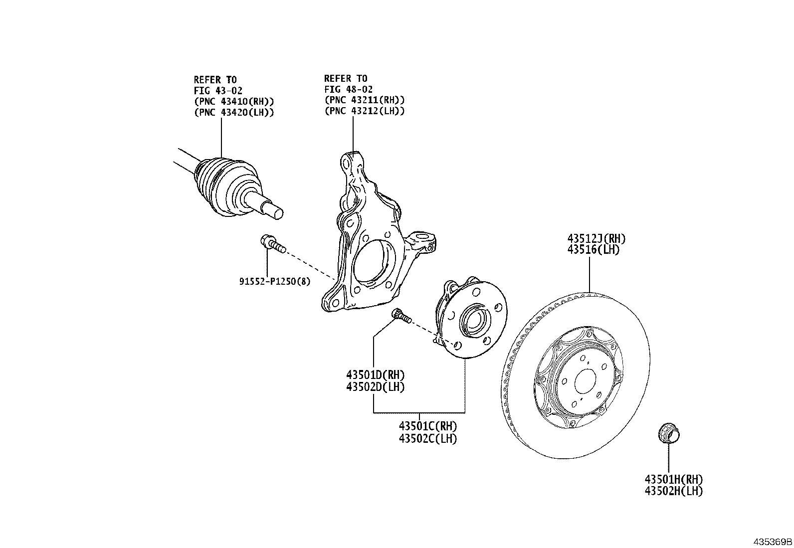 43512-48200 DISC, FRONT RH product image