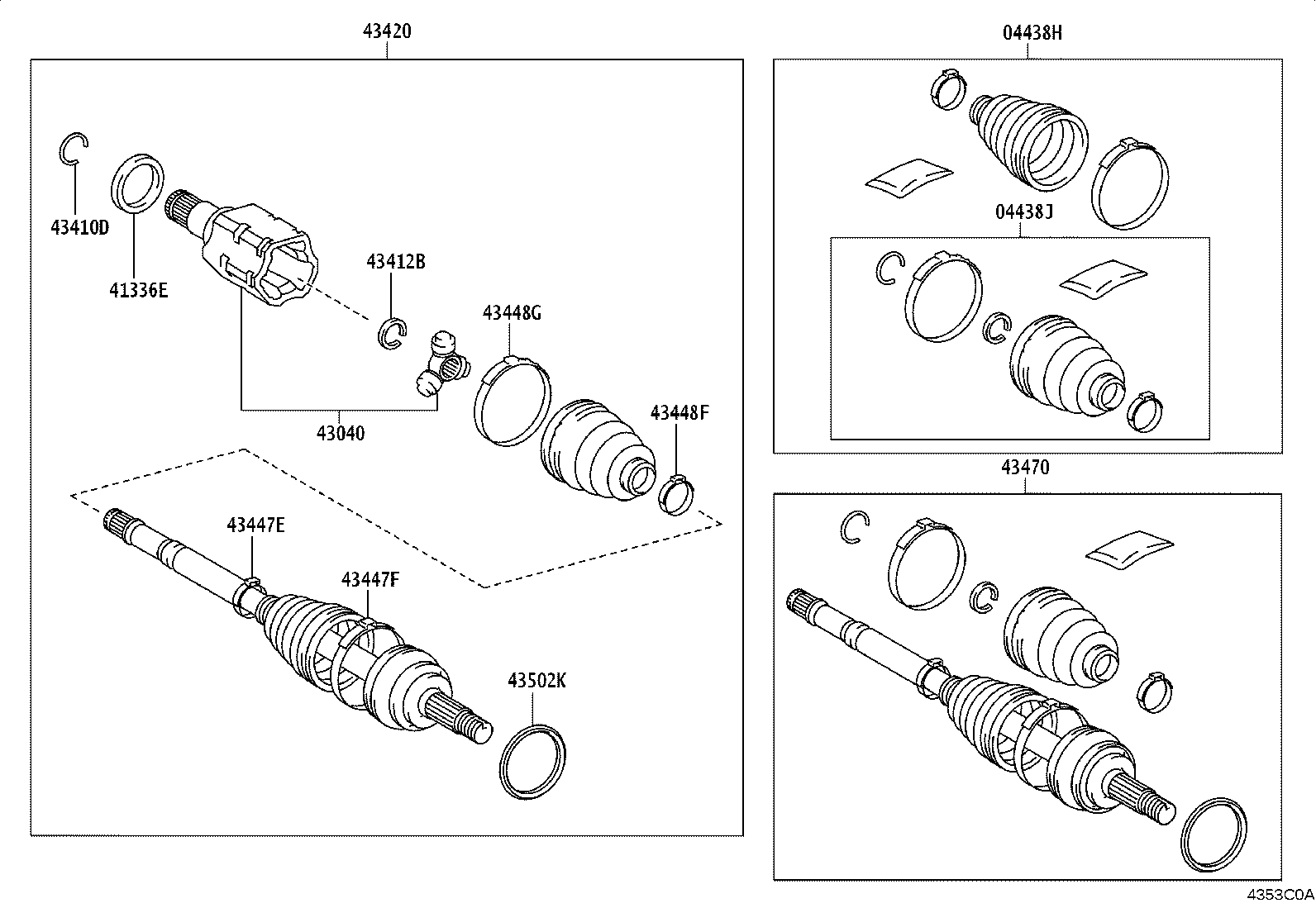 42345-0K300 CLAMP, NO.2 (FOR FRONT AXLE OUTBOARD JOINT BOOT RH) product image