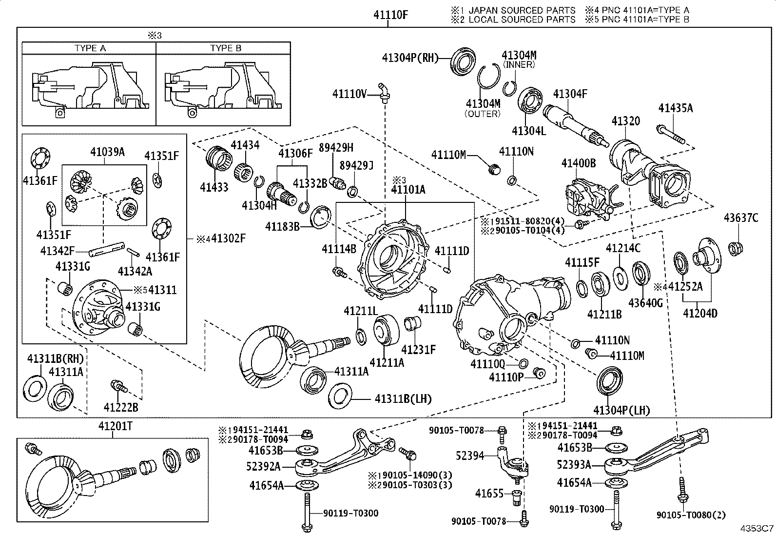 41337-71010 SHAFT SUB-ASSY, DIFFERENTIAL SIDE GEAR, RH product image