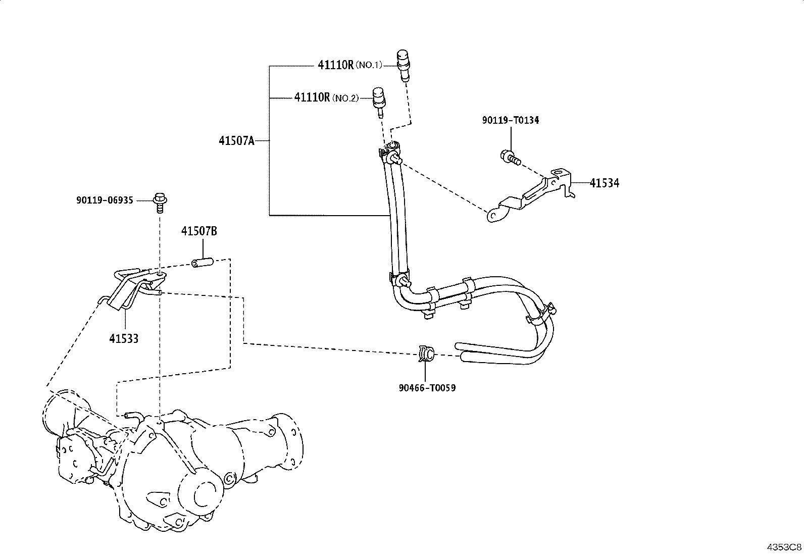 41337-71010 SHAFT SUB-ASSY, DIFFERENTIAL SIDE GEAR, RH product image