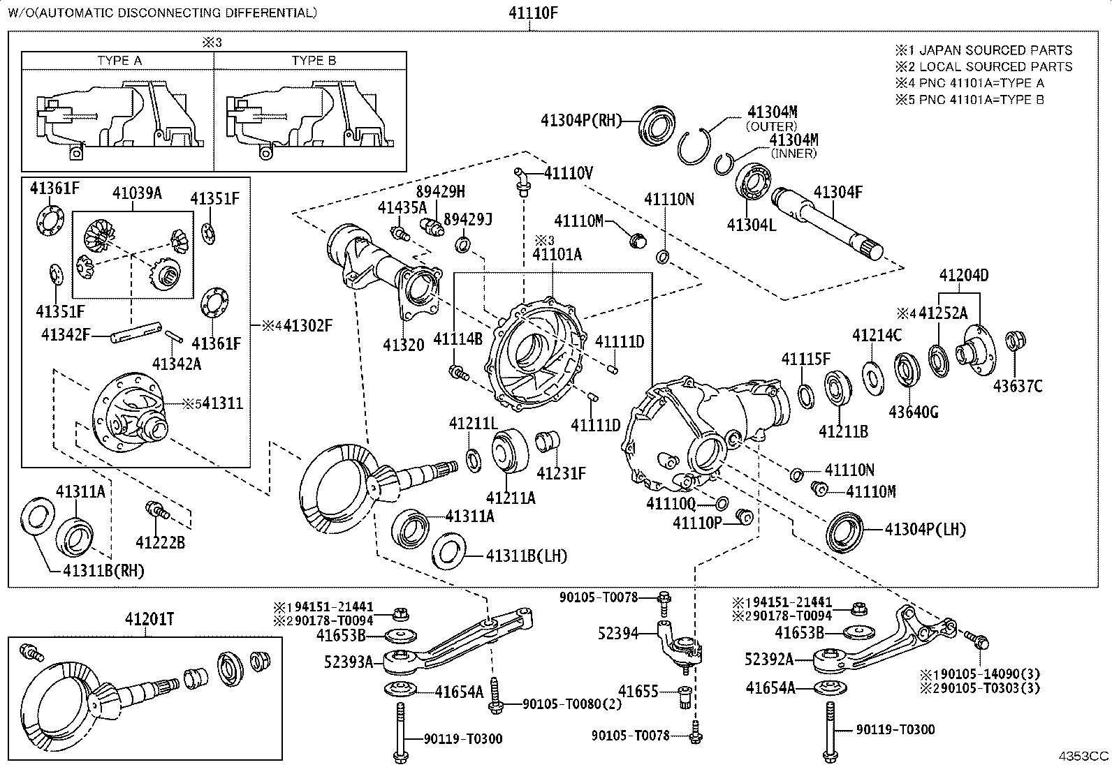41110-0KB11 CARRIER ASSY, DIFFERENTIAL, FRONT product image