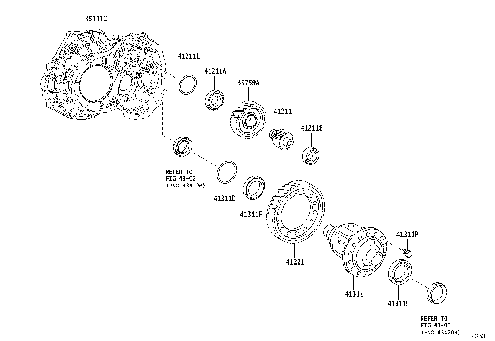 41301-42161 CASE, FRONT DIFFERENTIAL product image