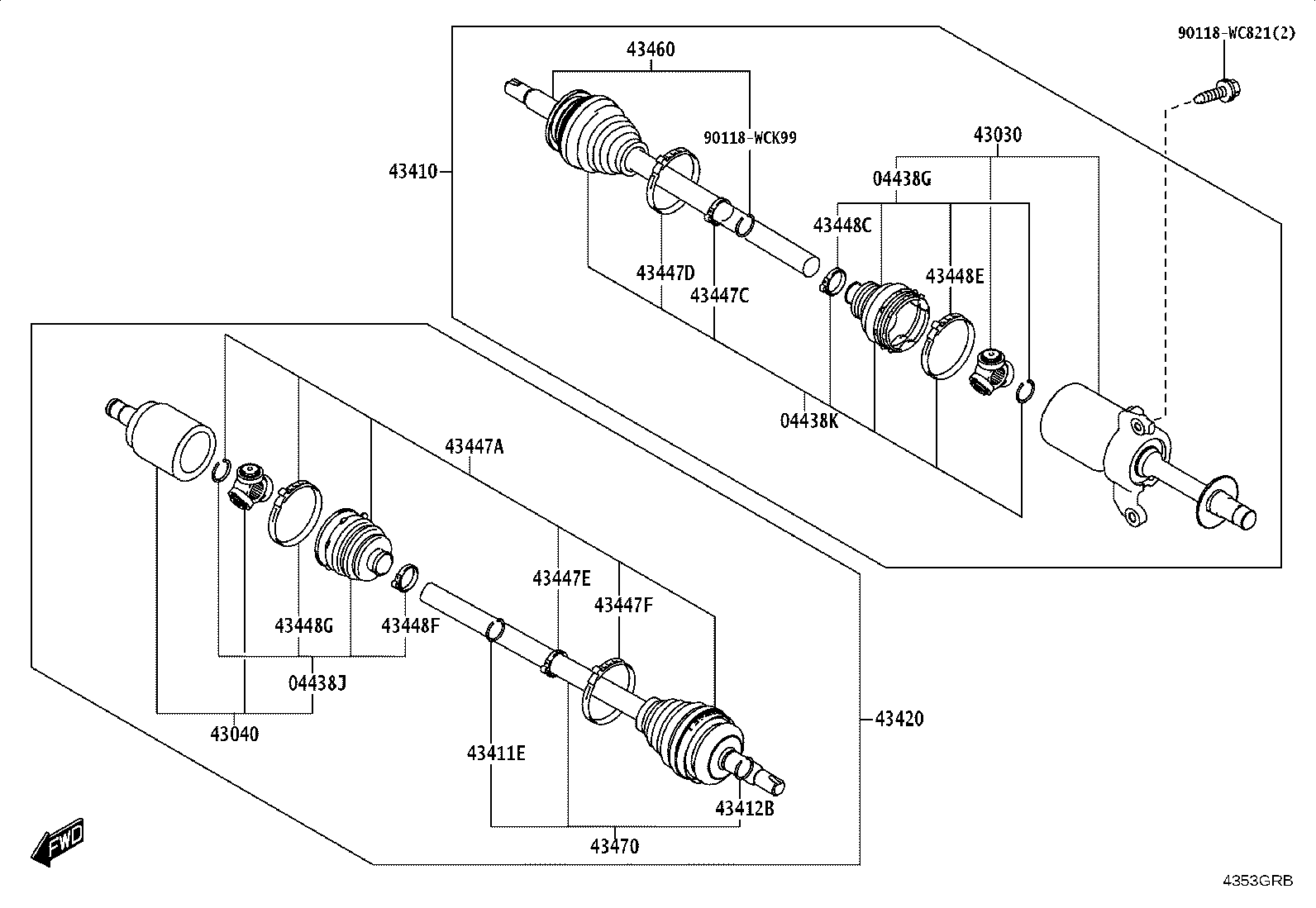 04438-WC001 BOOT KIT, FRONT DRIVE SHAFT INBOARD JOINT, LH product image