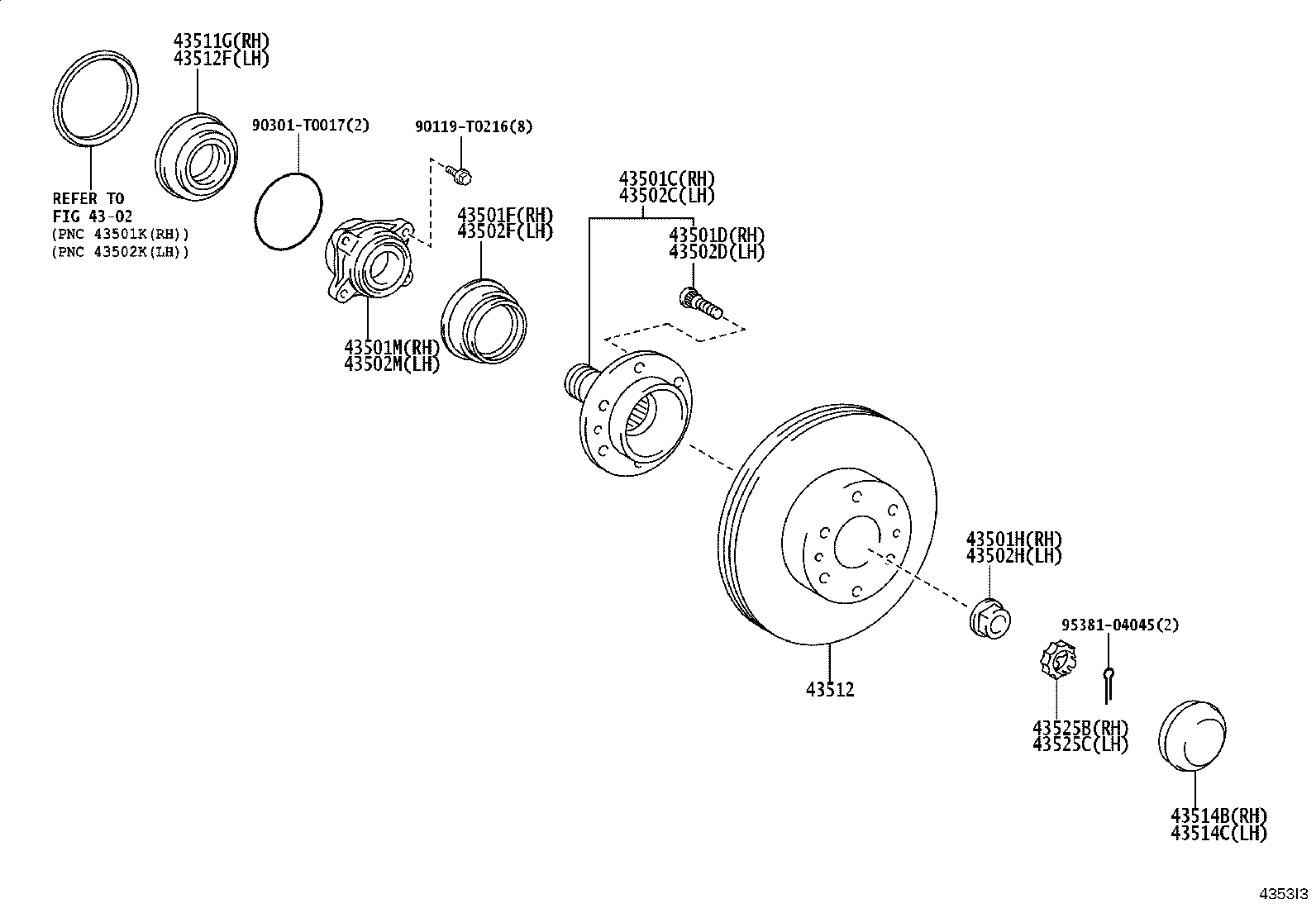 43512-0K350 DISC, FRONT product image
