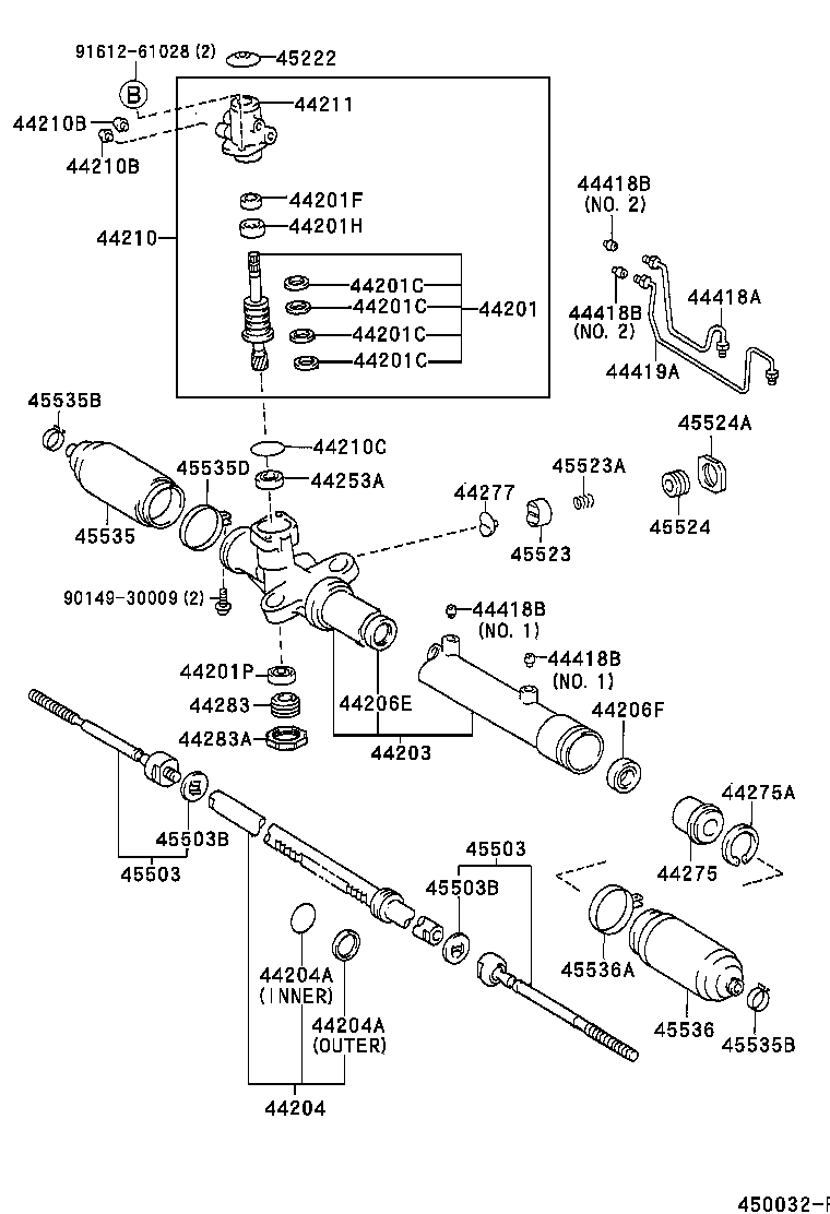 44203-44010 HOUSING SUB-ASSY, POWER STEERING RACK product image