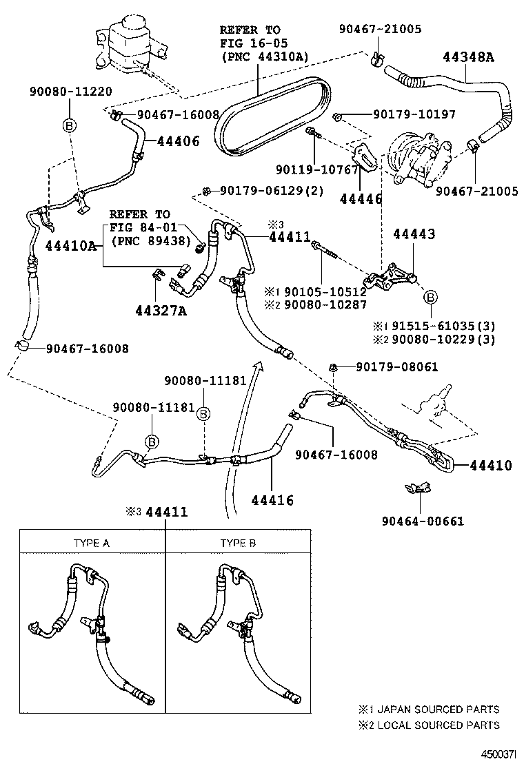 Toyota 44411-07030 HOSE, PRESSURE FEED