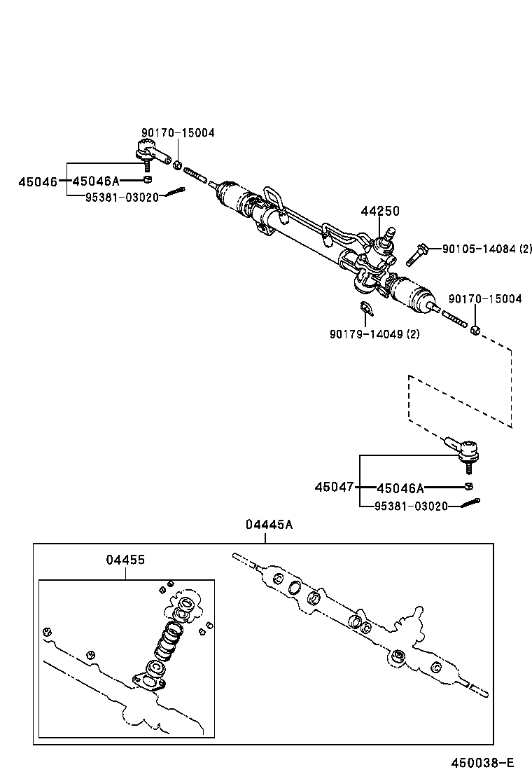 Toyota 44205-06020 BUSH SUB-ASSY, POWER STEERING RACK