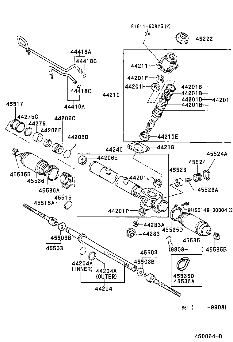 44250-33202 GEAR ASSY, POWER STEERING(FOR RACK & PINION) product image