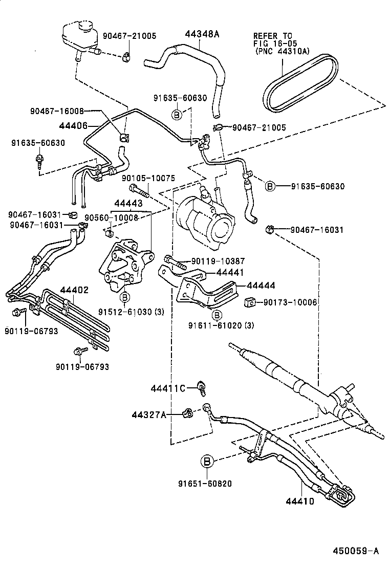 44348-20490 HOSE, OIL RESERVOIR TO PUMP, NO.1 product image