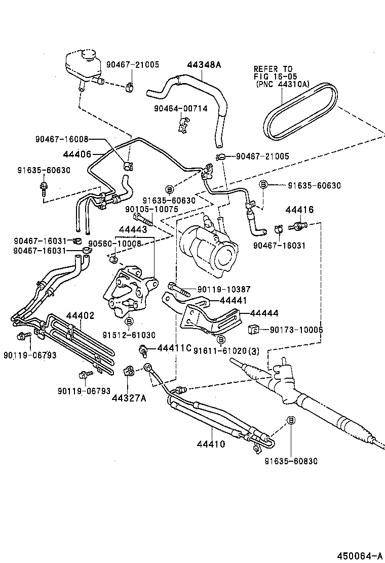 44348-20490 HOSE, OIL RESERVOIR TO PUMP, NO.1 product image