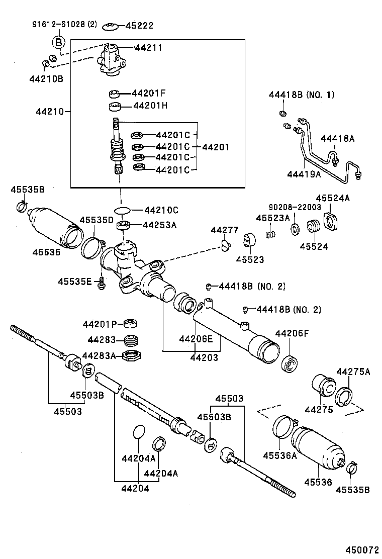 44250-20732 GEAR ASSY, POWER STEERING(FOR RACK & PINION) product image