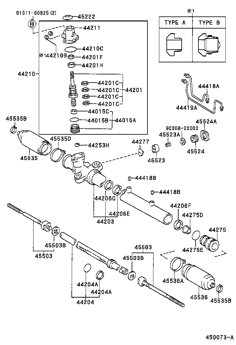44250-20732 GEAR ASSY, POWER STEERING(FOR RACK & PINION) product image