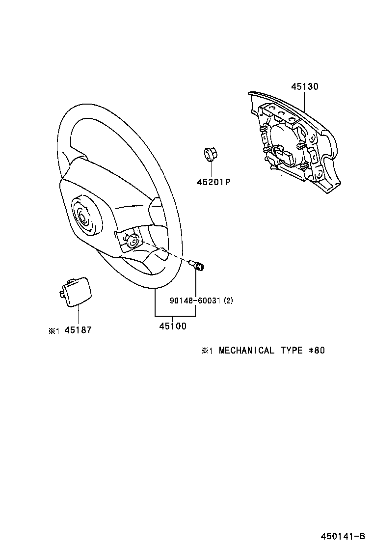 45130-14360-B0 BUTTON ASSY, HORN product image