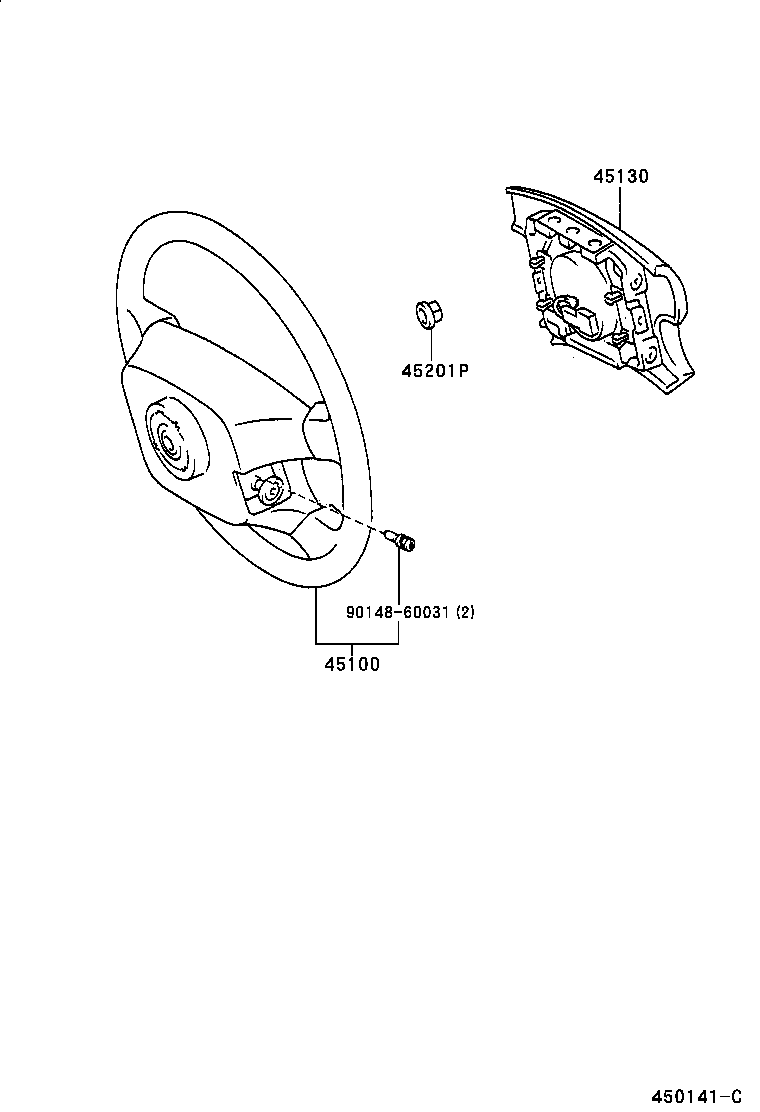 45100-16600-B0 WHEEL ASSY, STEERING product image