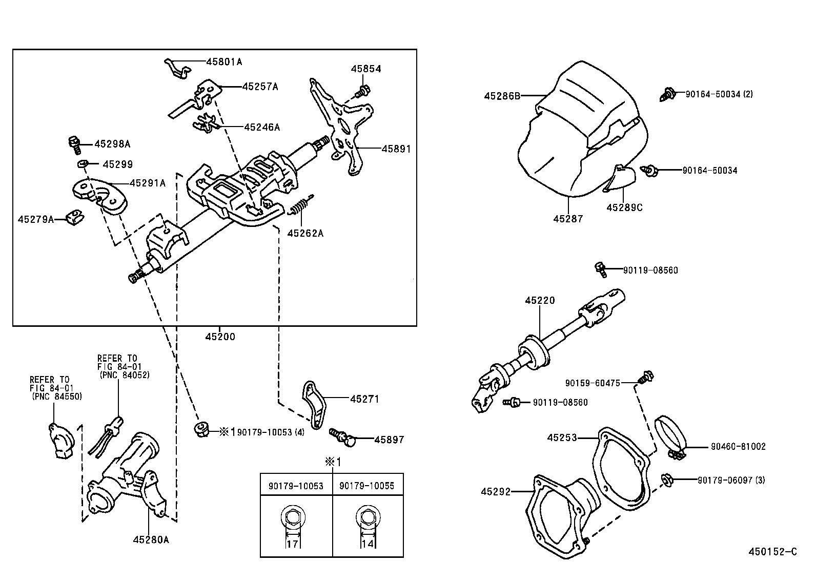 45253-33040 COVER, STEERING COLUMN HOLE product image