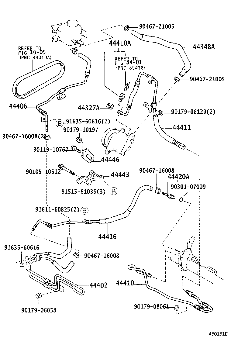 44416-33100 TUBE, RETURN(FOR STEERING GEAR OUTLET) product image