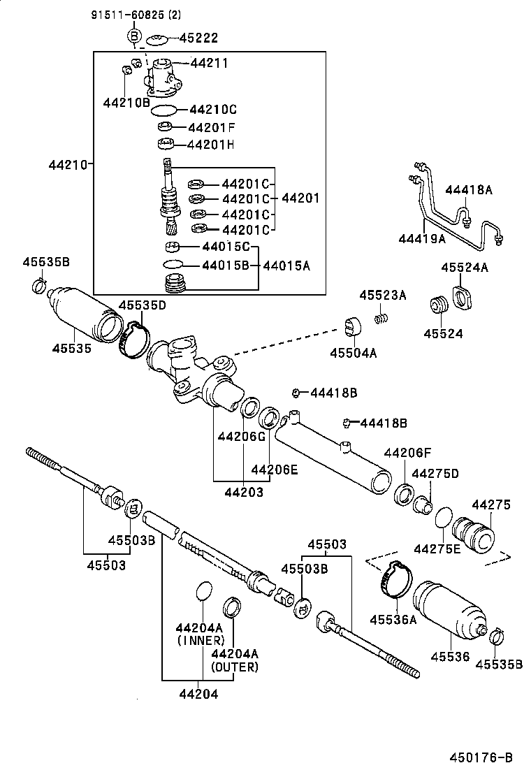 44250-44040 GEAR ASSY, POWER STEERING(FOR RACK & PINION) product image