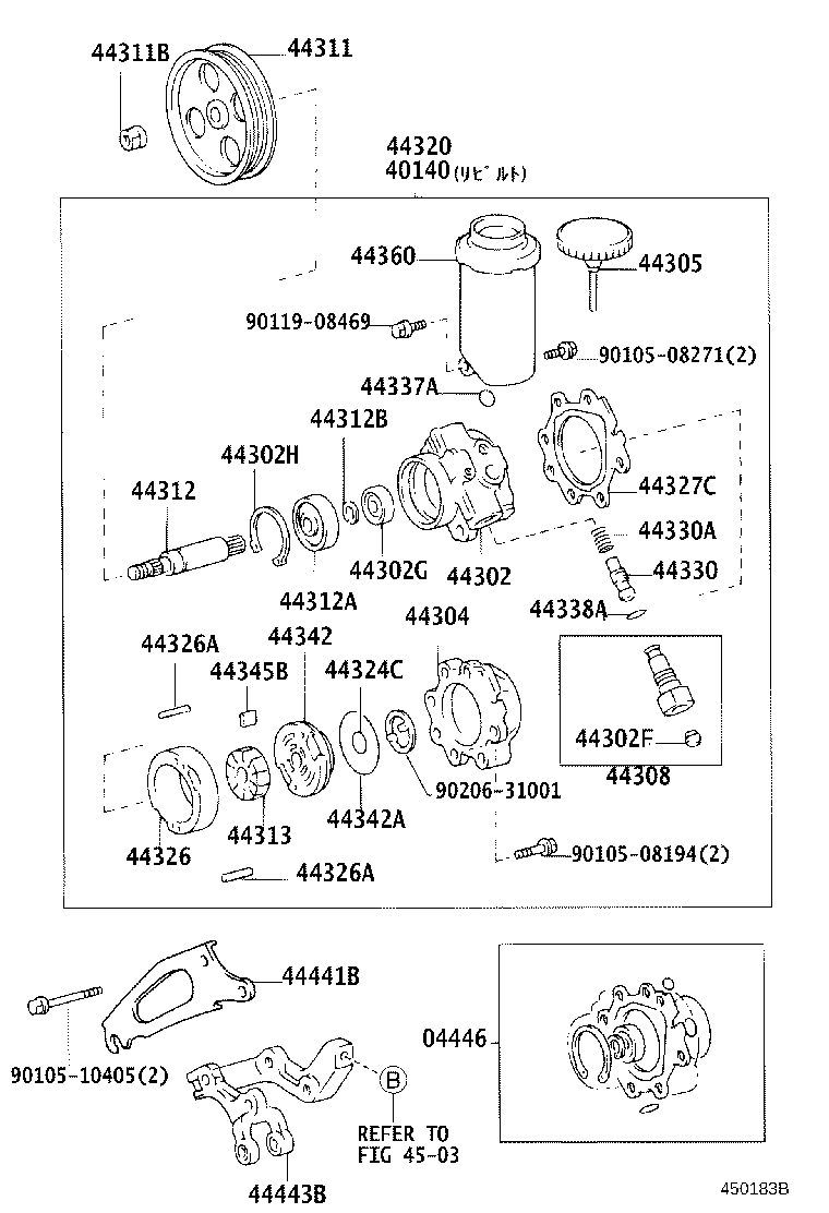 40140-22460 PUMP ASSY,VANE REBUILT product image
