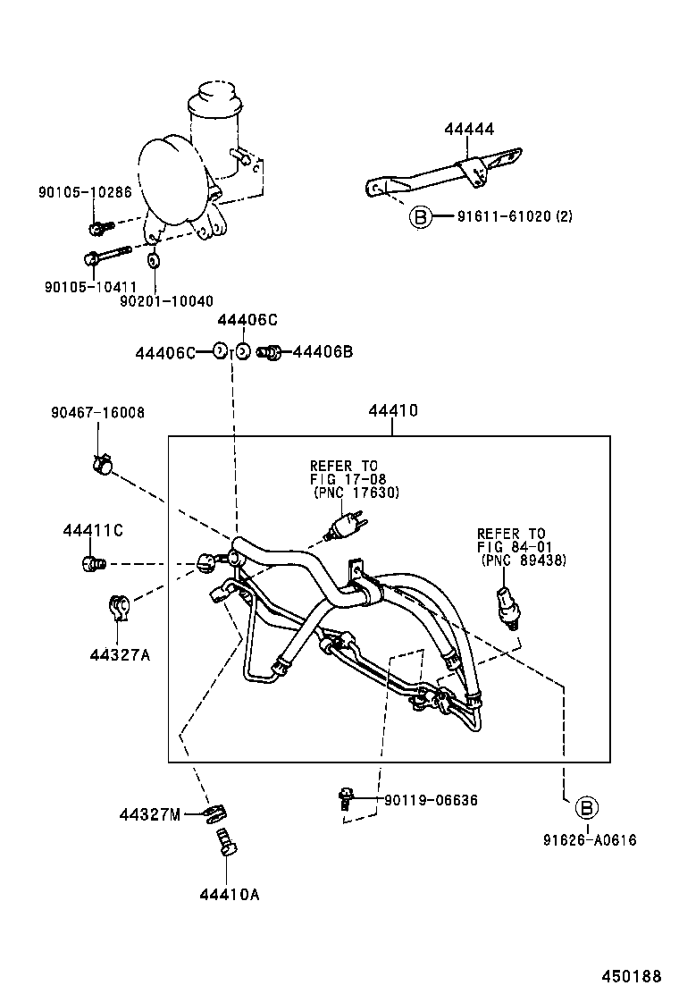 44348-22261 HOSE, OIL RESERVOIR TO PUMP, NO.1 product image