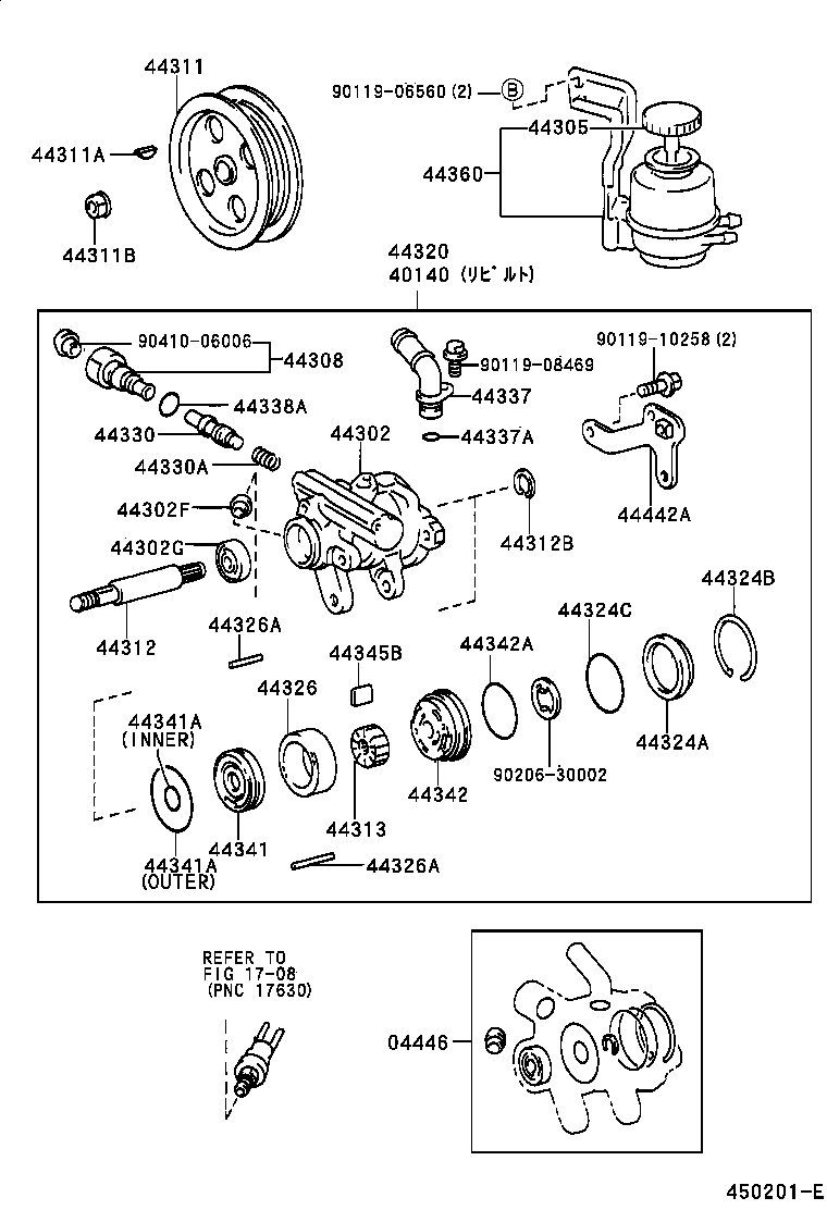 40140-28150 PUMP ASSY,VANE REBUILT product image