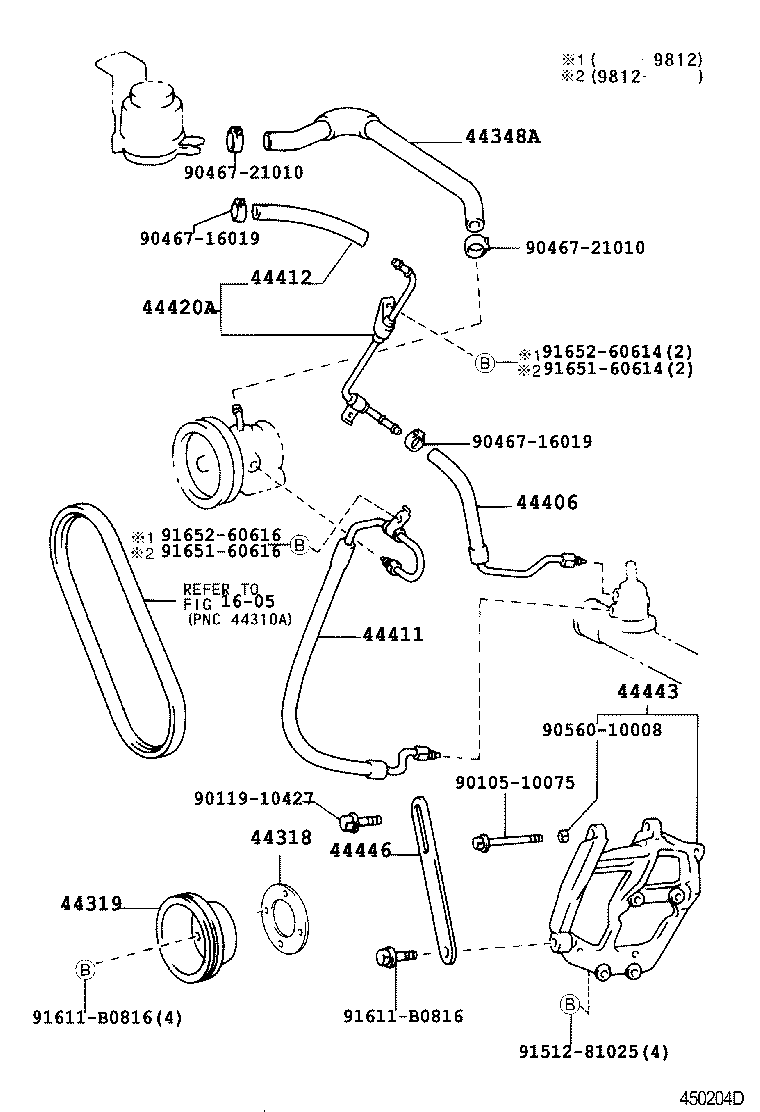 44348-28200 HOSE, OIL RESERVOIR TO PUMP, NO.1 product image