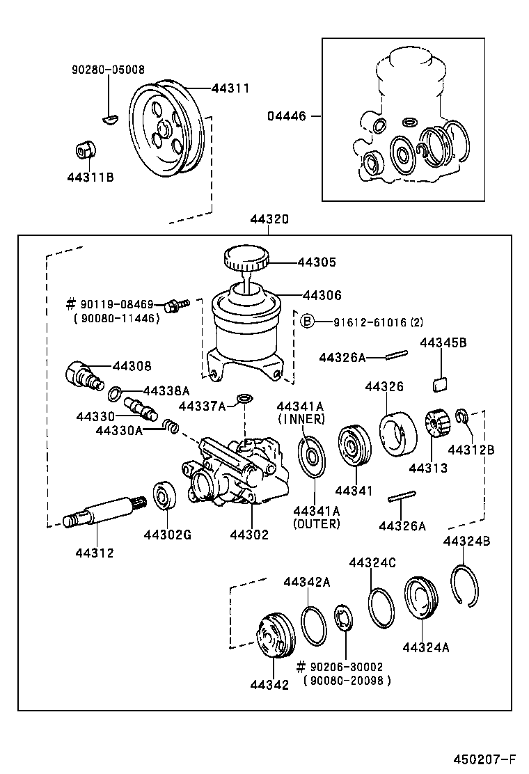44302-04050 HOUSING SUB-ASSY, VANE PUMP, FRONT product image