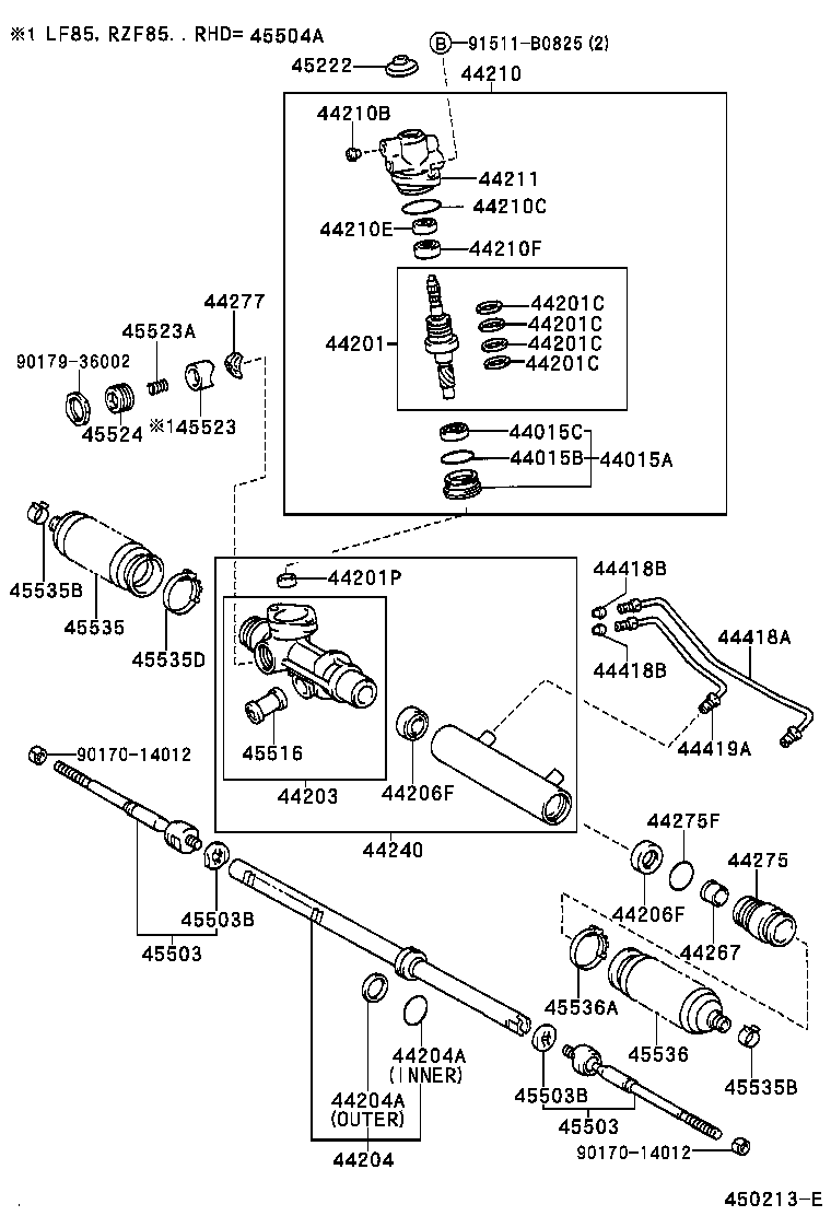 44203-0B020 HOUSING SUB-ASSY, POWER STEERING RACK product image