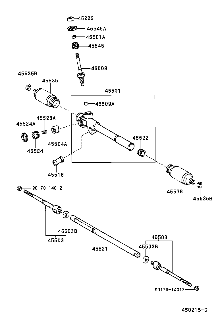 44203-0B020 HOUSING SUB-ASSY, POWER STEERING RACK product image