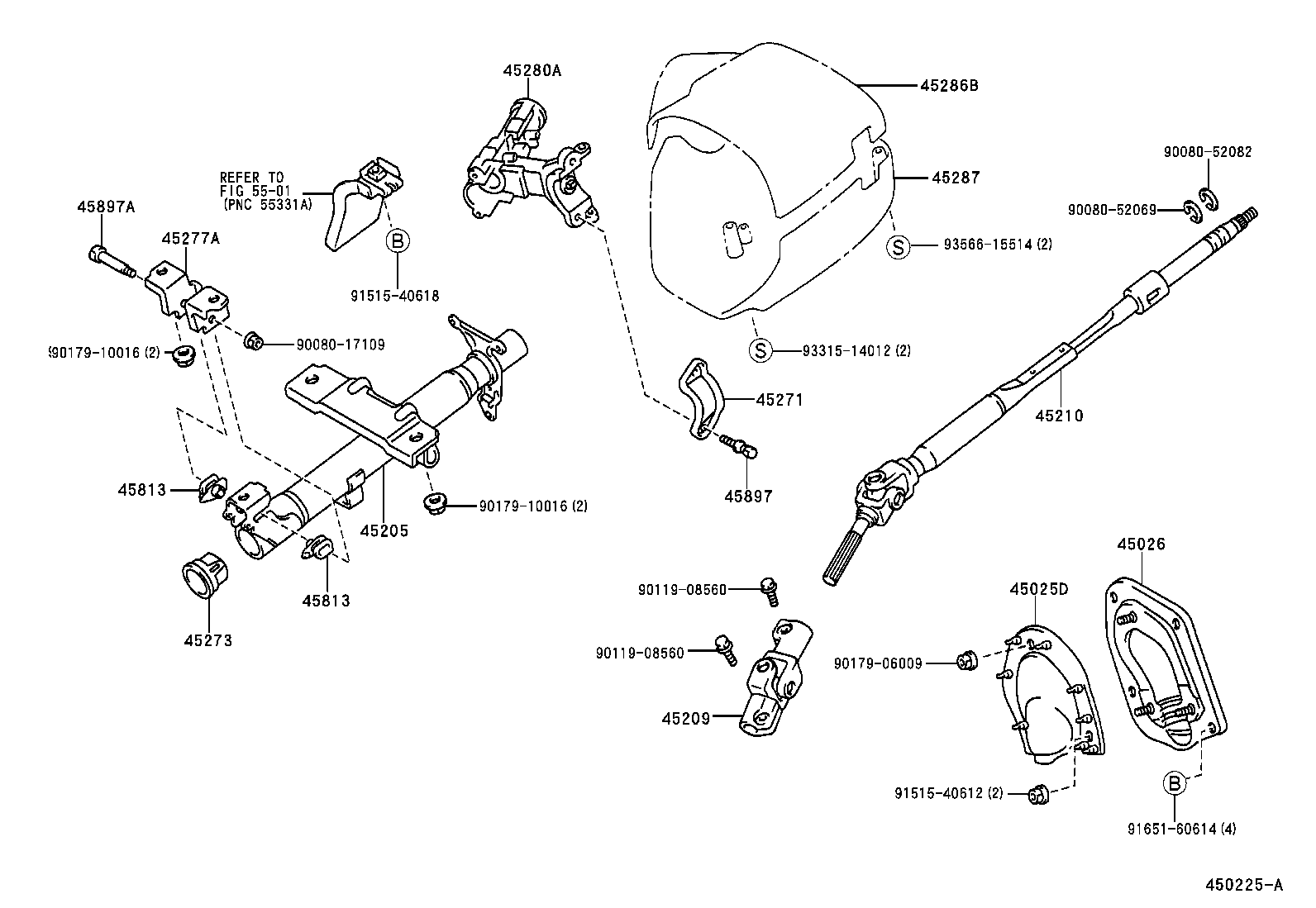 45205-0A010 TUBE SUB-ASSY, STEERING COLUMN product image