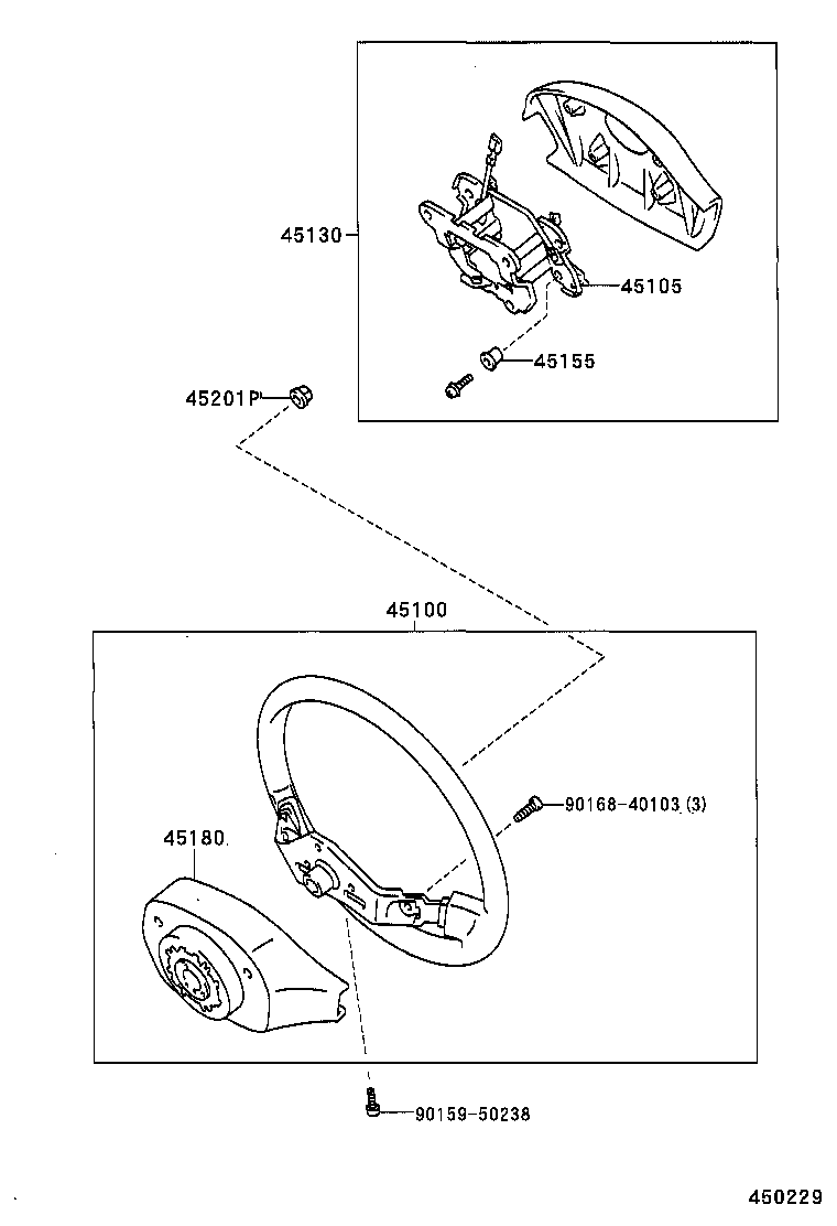 45100-02090-B3 WHEEL ASSY, STEERING product image