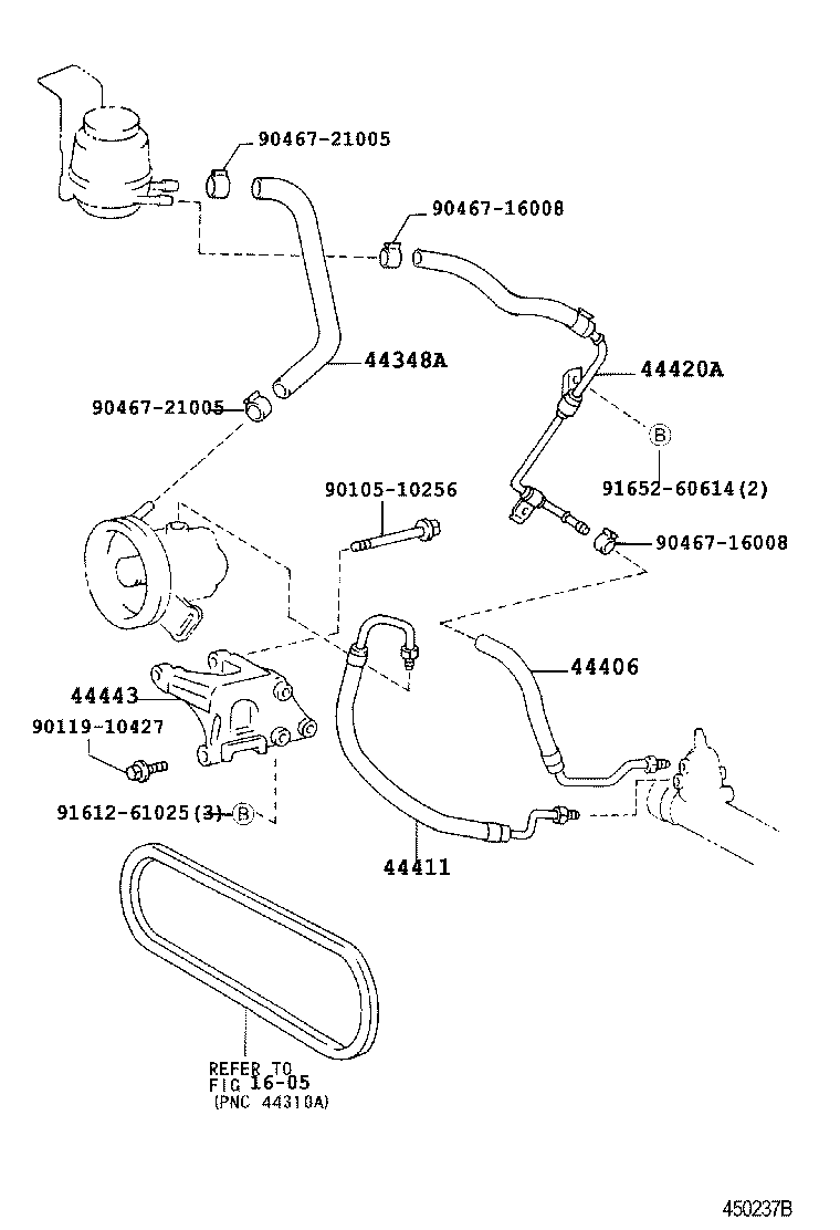 44348-28200 HOSE, OIL RESERVOIR TO PUMP, NO.1 product image