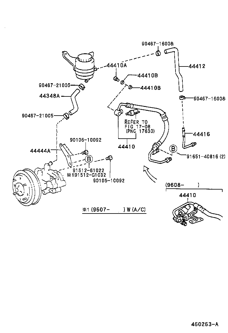 44348-28100 HOSE, OIL RESERVOIR TO PUMP, NO.1 product image