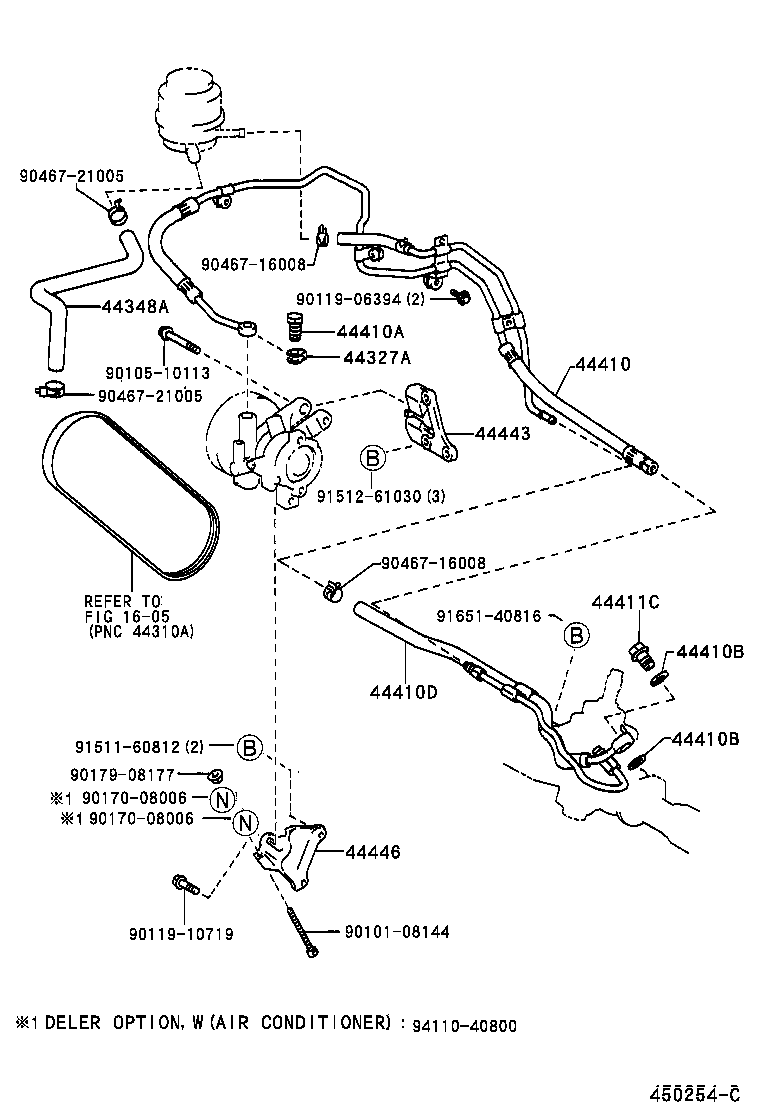 44348-16160 HOSE, OIL RESERVOIR TO PUMP, NO.1 product image