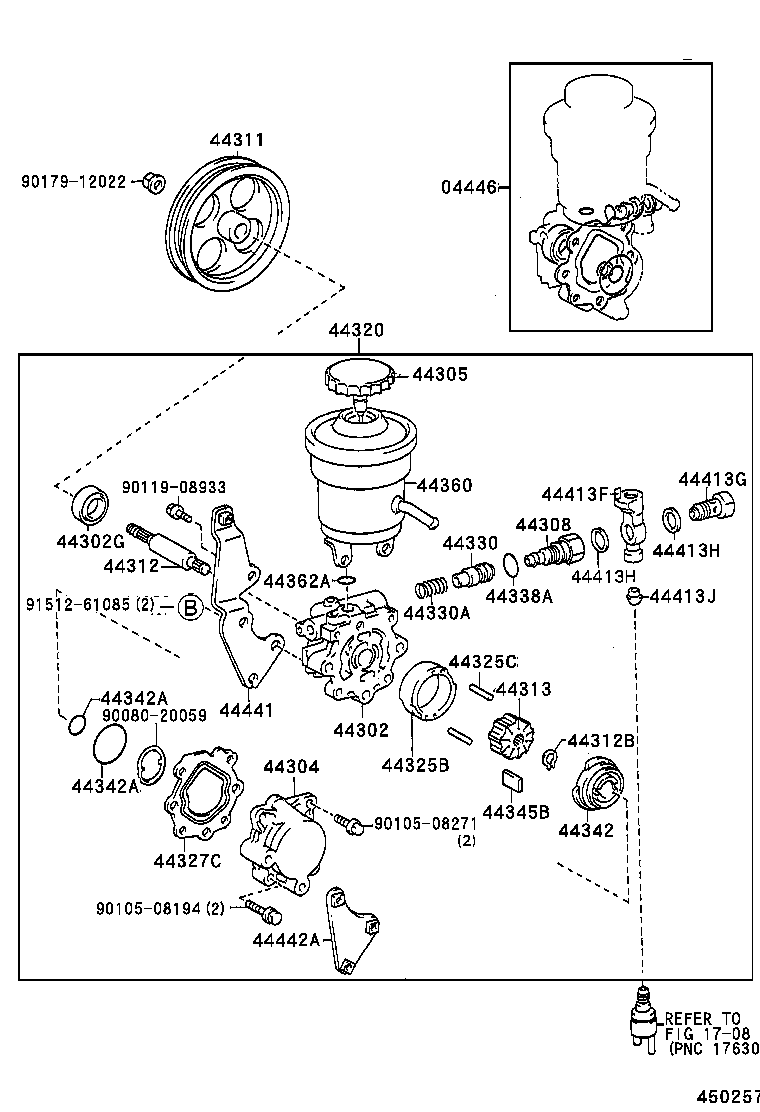 44302-02030 HOUSING SUB-ASSY, VANE PUMP, FRONT product image