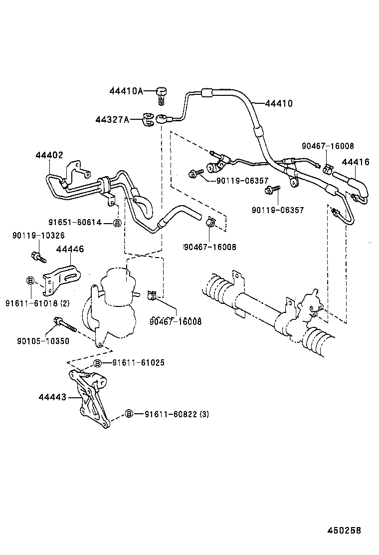 44402-02011 COOLER SUB-ASSY, POWER STEERING OIL, NO.1 product image