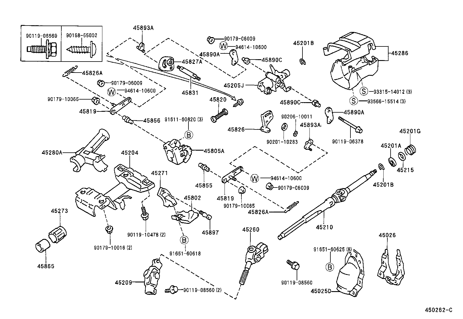 45210-12430 SHAFT ASSY, STEERING MAIN product image