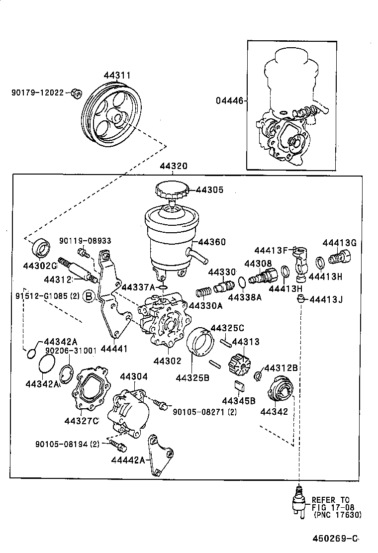 Toyota 96341-41603 BOLT, UNION(FOR PRESSURE FEED TUBE NO.2)