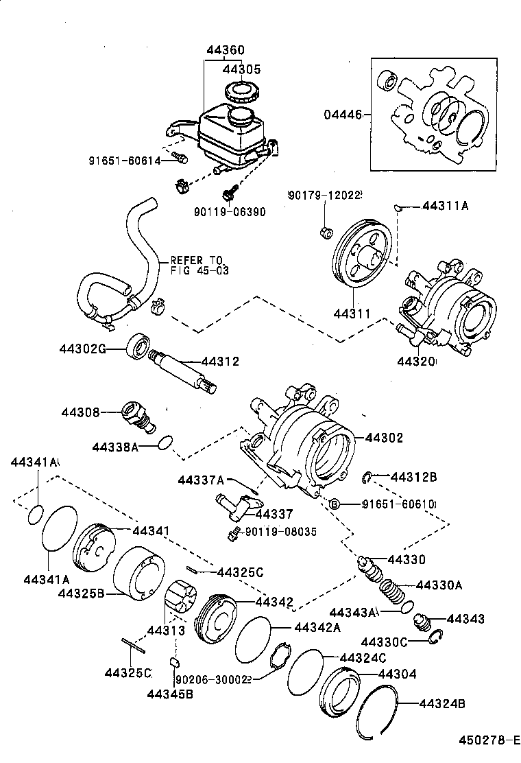 44302-12041 HOUSING SUB-ASSY, VANE PUMP, FRONT product image
