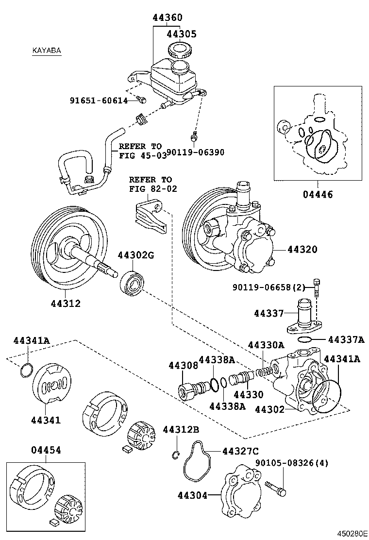44304-12021 HOUSING SUB-ASSY, VANE PUMP, REAR product image