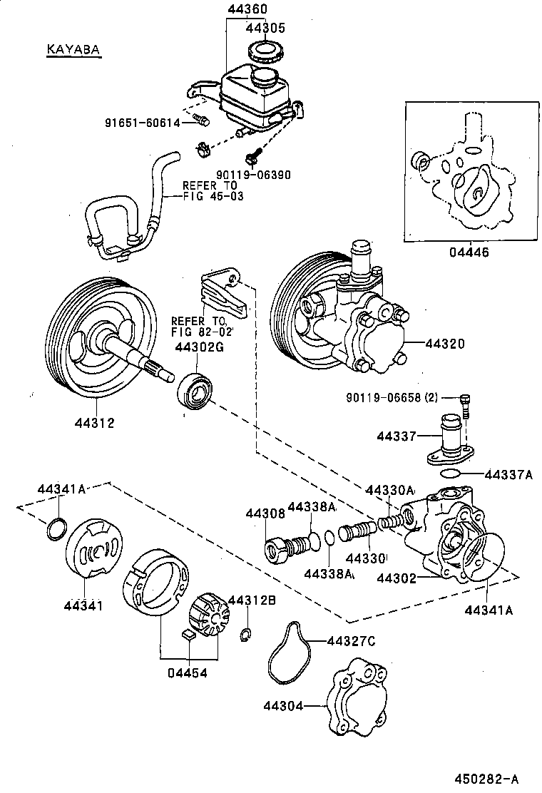 44304-12020 HOUSING SUB-ASSY, VANE PUMP, REAR product image