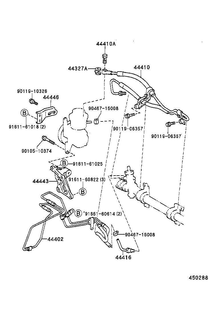 44402-12180 COOLER SUB-ASSY, POWER STEERING OIL, NO.1 product image
