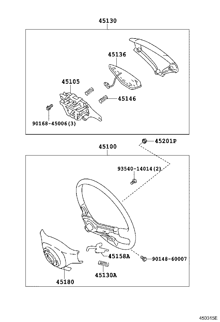 45100-12840-B0 WHEEL ASSY, STEERING product image