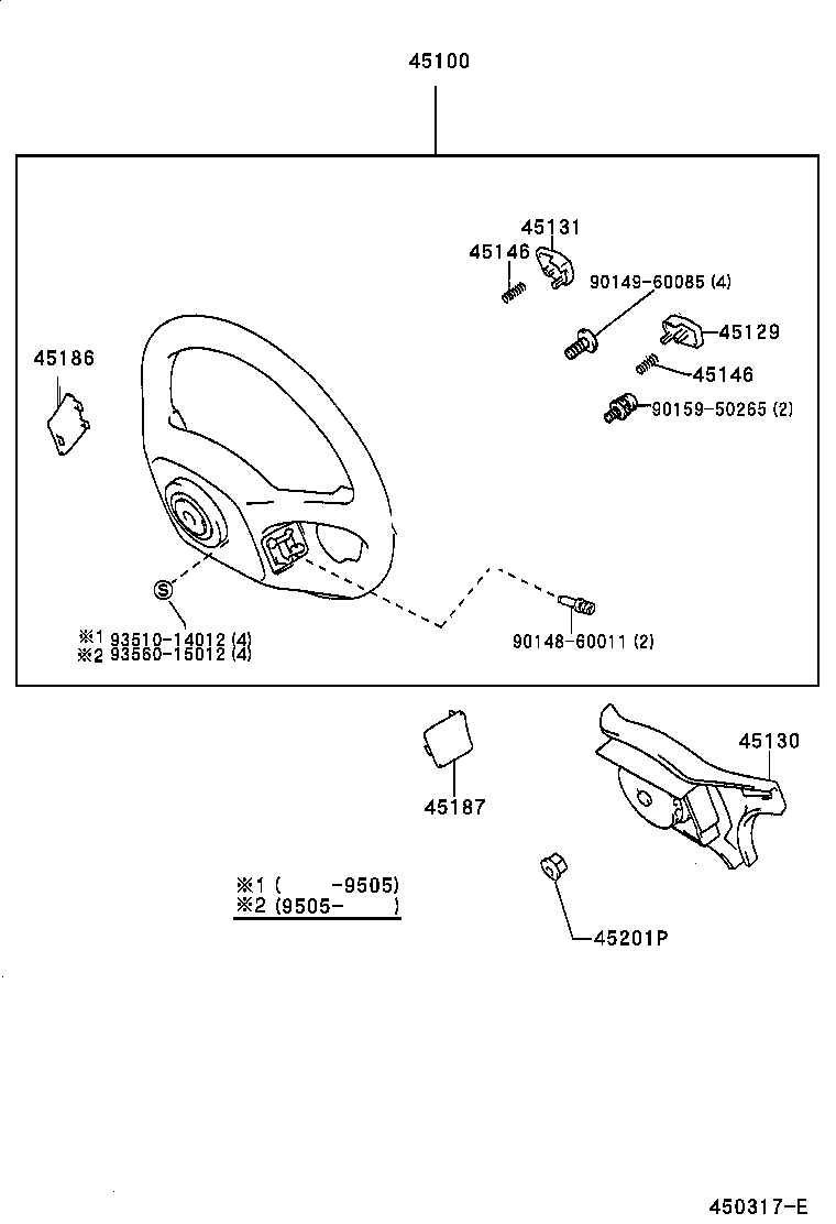 45100-12840-C0 WHEEL ASSY, STEERING product image
