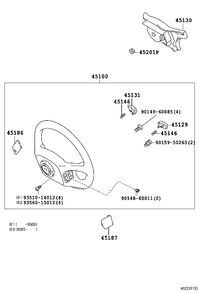 45100-12840-B0 WHEEL ASSY, STEERING product image